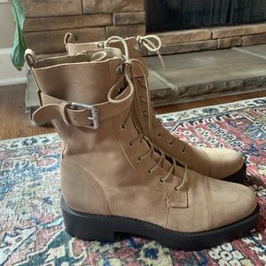 Sam Edelman Suede Lace Up Boots Size 10